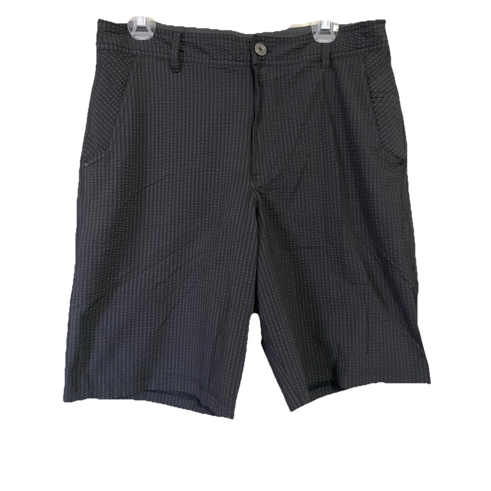 Lululemon Men's‎ Seersucker Striped Kahuna Shorts Sz 34 Black 10.5" Inseam